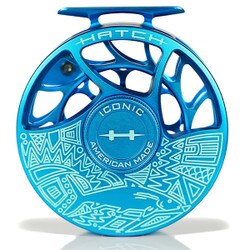 Hatch Outdoors Saltwater Slam Bonefish Iconic Fly Reel 7 Plus in Ocean Blue and Teal